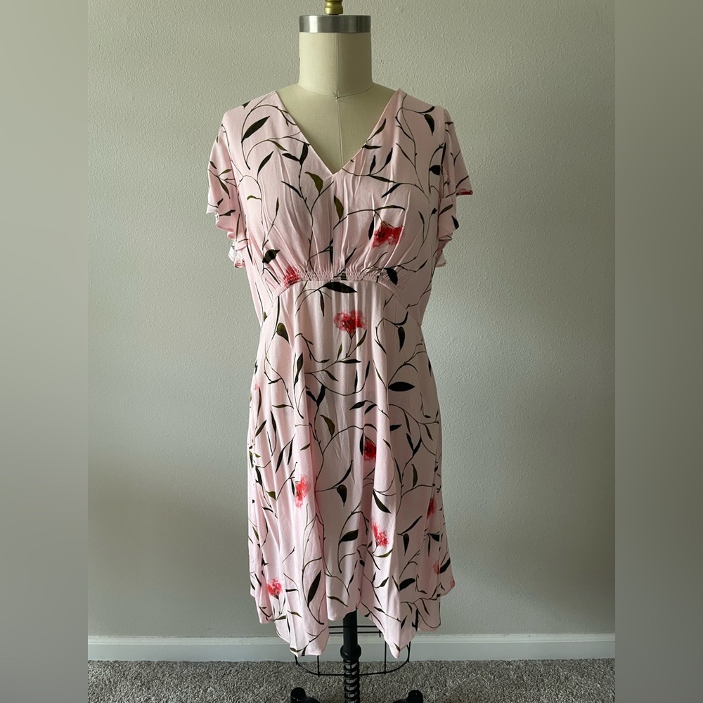 New Banana Republic Pink Midi Dress